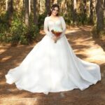 Şükran | Swarovski İşlemeli Prenses Gelinlik | Uzun Kollu