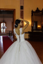 Strappy Lace Embroidered Princess Wedding Dress - Image 2