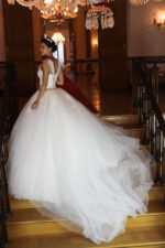 Strappy Lace Embroidered Princess Wedding Dress - Image 4