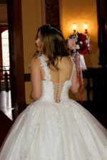 Askılı Kabarık Prenses Balo Tipi Gelinlik - Görsel 2