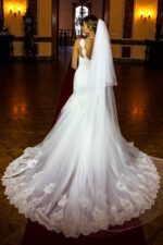 Strappy Slim Cut Wedding Dress - Image 2