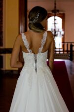 Strappy Sweetheart Neckline A-Line Wedding Dress - Image 3