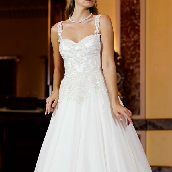 Strappy Sweetheart Neckline A-Line Wedding Dress