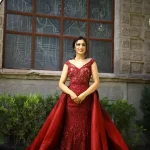 Hale | V Yaka Dantel Balık Abiye | Takıp Çıkarılabilir Etek