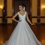 Lace Motif A-Line Wedding Dress