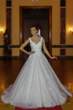 Lace Motif A-Line Wedding Dress