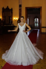 Lace Motif A-Line Wedding Dress - Image 2