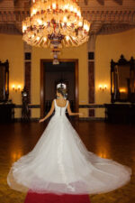 Lace Motif A-Line Wedding Dress - Image 3