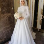 Leyla | Uzun Kollu Drapeli A Kesim Gelinlik Modeli, İstanbul