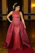 İki Parçalı Etek Dar Kesim Uzun Abiye Elbise - Görsel 2