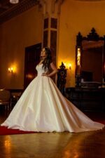 İşlemeli Askılı A Kesim Gelinlik - Görsel 2