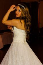 Komple Dantel Straplez A Kesim Gelinlik - Görsel 3