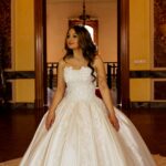 Pleated Strapless Princess Wedding Dress
