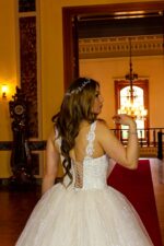 Simli Askılı Prenses Gelinlik - Görsel 4