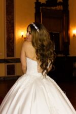 Straplez Pileli Prenses Gelinlik - Görsel 4