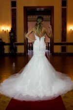 Straplez Tül Etek Balık Gelinlik - Görsel 2