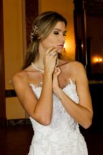 Straplez Tül Etek Balık Gelinlik