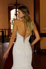 Straplez Tül Etek Balık Gelinlik - Görsel 3