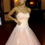 Straplez Yoğun İşlemeli A Kesim Uzun Abiye Elbise