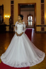 Long Sleeve A-Line Wedding Dress - Image 2