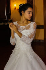 Long Sleeve A-Line Wedding Dress
