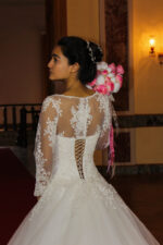 Long Sleeve A-Line Wedding Dress - Image 4