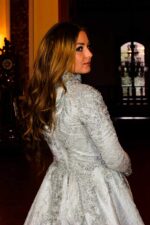 Uzun Kollu İki Parça Etekli Uzun Abiye Elbise - Görsel 2