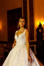 Flared Princess Wedding Dress with Intense Lace