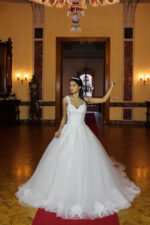 Askılı Kalp Yaka Prenses Gelinlik - Görsel 2