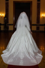 Long sleeve Pleated Princess Skirt Hijab Wedding Dresses - Image 4