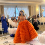 Sinem | Turuncu Gümüş İşlemeli Saçaklı Nişanlık | İstanbul