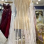 Gümüş Kristal İşlemeli Tül Duvak