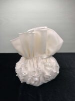 İnci İşlemeli Dantelli Saten Gelin Kesesi - Görsel 2