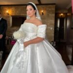 Sıla | İnci İşlemeli Prenses Gelinlik | Straplez Saten Model