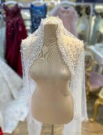 İnci Kristal İşlemeli Tül Duvak - Görsel 3