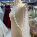 İnci Kristal İşlemeli Tül Duvak