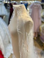 İnci Kristal Swarovski Payet İşlemeli Tül Duvak