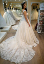 Sweetheart Neckline Lace Embroidered Transparent Body Lace Strap A Line Wedding Dress - Image 2