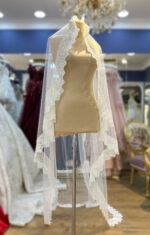 Kenar Dantelli Tül Duvak - Görsel 2