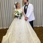 Amine | Gümüş İşlemeli A Kesim Gelinlik | Kırık Beyaz