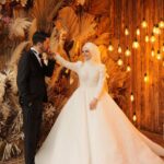 Merve | Uzun Kollu Dantel Tesettür Gelinlik | A Kesim Model