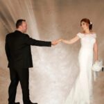 Kordeneli Lez Dantel Likralı Saten Kayık Yaka Düşük Kol Balık Model Gelinlik - Görsel 5