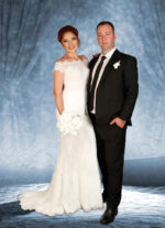 Kordeneli Lez Dantel Likralı Saten Kayık Yaka Düşük Kol Balık Model Gelinlik - Görsel 4