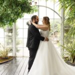 Mehtap | Helen Model Simli Tül Gelinlik | Kırık Beyaz Model