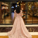 Sinem | Pembe Tül A Kesim Elbise | Askılı Kalp Yaka Abiye