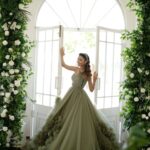 Aslıhan | Yeşil Nişan Elbisesi | Tül Fırfırlı A Kesim Abiye