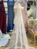 Tüm Kenarı İşlemeli Dantelli Tül Duvak - Görsel 3