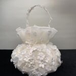 Üç Boyutlu Çiçekli Organze Gelin Kesesi