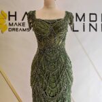 Askılı Kol Detaylı Kare Yaka Komple Dantel İşlemeli Balık Abiye