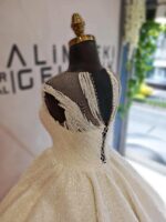 Sweetheart Neckline Embroidered Lace Satin Princess Wedding Dress - Image 2